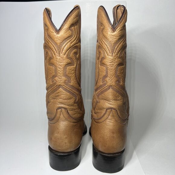 Joma Mens MEX 26 1/2 US 9 Two Tone Leather & Suede Western Cowboy Boots Brown - Picture 10 of 16